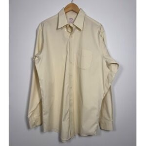 Classic Brooks Brothers 346 Button Down Shirt Mens 16.5 6/7 Yellow